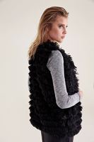 Bayan Siyah Püsküllü Yelek