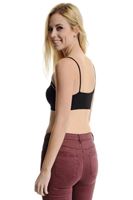 Bayan Siyah Dikişsiz Kısa Atlet