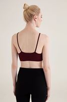 Bayan Bordo Dikişsiz Kısa Atlet