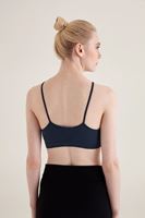 Bayan Lacivert Dikişsiz Kısa Atlet