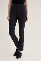 Bayan Gri Yandan Fermuarlı Flare Tayt