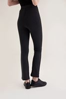 Bayan Gri Yandan Fermuarlı Flare Tayt