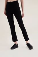 Bayan Siyah Yandan Fermuarlı Flare Tayt