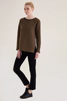 Bayan Siyah Yandan Fermuarlı Flare Tayt