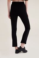 Bayan Siyah Yandan Fermuarlı Flare Tayt