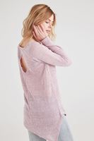 Bayan Bordo Asimetrik Kesimli Transparan Bluz