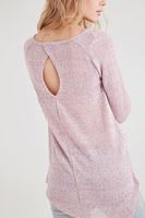 Bayan Bordo Asimetrik Kesimli Transparan Bluz