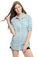 Bayan Beyaz 3/4 Kollu Tunik Gömlek