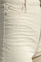 Bayan Krem Yüksek Bel Püsküllü Mini Şort