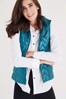 Bayan Mavi Kapitoneli Kapüşonlu Yelek