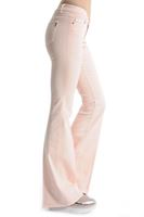 Bayan Pembe Düşük Bel İspanyol Paça Pantolon