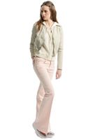 Bayan Pembe Düşük Bel İspanyol Paça Pantolon