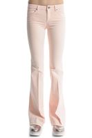 Bayan Pembe Düşük Bel İspanyol Paça Pantolon