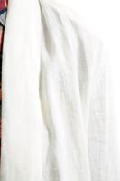 Bayan Krem Şal Yaka Keten Ceket