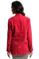 Bayan Pembe Şal Yaka Keten Ceket