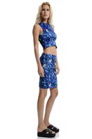 Bayan Çok Renkli Skuba Kumaş Dar Etek