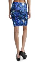 Bayan Çok Renkli Skuba Kumaş Dar Etek