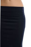 Bayan Lacivert Skuba Kumaş Dar Etek