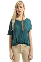 Bayan Mavi Reglan Kollu Tişört