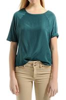 Bayan Mavi Reglan Kollu Tişört