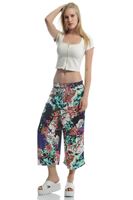 Bayan Çok Renkli Viskon Desenli Bol Pantolon