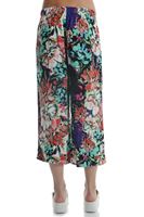 Bayan Çok Renkli Viskon Desenli Bol Pantolon