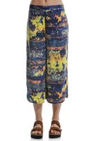 Bayan Çok Renkli Viskon Desenli Bol Pantolon