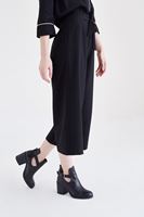 Bayan Siyah Yüksek Bel Bol Pantolon