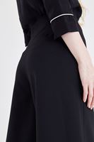 Bayan Siyah Yüksek Bel Bol Pantolon