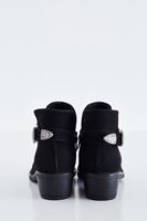 Bayan Siyah Çift Tokalı Bot