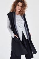 Bayan Siyah Triko Yelek