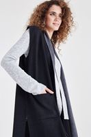 Bayan Siyah Triko Yelek