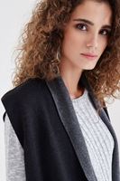 Bayan Siyah Triko Yelek