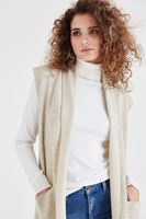 Bayan Krem Triko Yelek