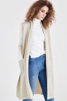 Bayan Krem Triko Yelek