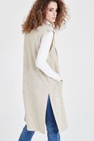 Bayan Krem Triko Yelek