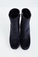 Bayan Siyah Kadife Küt Burun Bot