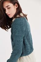 Bayan Yeşil Kısa Kazak