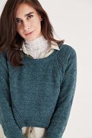 Bayan Yeşil Kısa Kazak