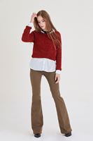 Bayan Turuncu Kısa Kazak