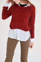 Bayan Turuncu Kısa Kazak