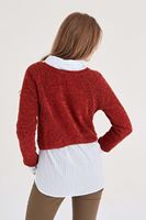 Bayan Turuncu Kısa Kazak