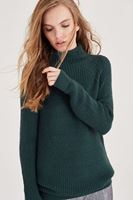 Bayan Yeşil Boğazlı Kazak