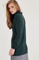 Bayan Yeşil Boğazlı Kazak