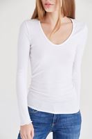 Bayan Beyaz Uzun Kollu Basic Tişört