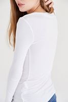 Bayan Beyaz Uzun Kollu Basic Tişört