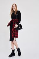 Bayan Siyah Yırtmaçlı Kalem Etek