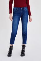 Bayan Mavi Düşük Bel Kot Pantolon