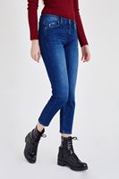 Bayan Mavi Düşük Bel Kot Pantolon