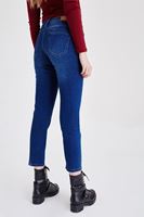 Bayan Mavi Düşük Bel Kot Pantolon